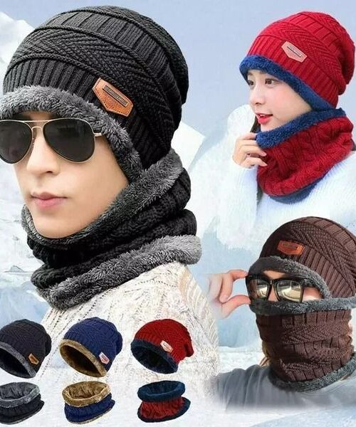 Wool Cotton Winter Neck Cover Cap for Men & Women