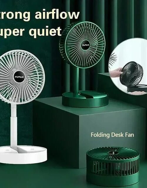 Mini Fan Foldable Ergonomic Design USB Rechargeable Cooling Fan