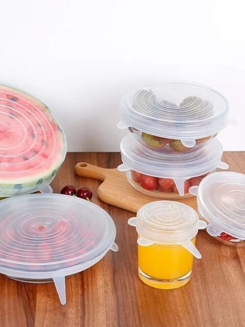 6 Pieces Silicon Lids