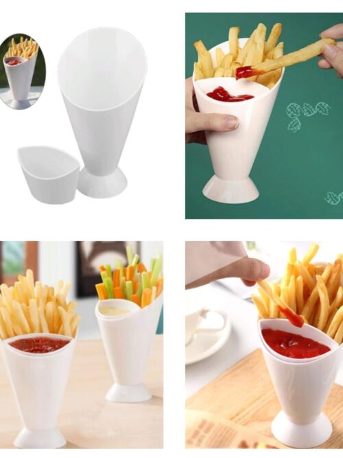 Carrying Fries Cup with Dipping Container French Fries