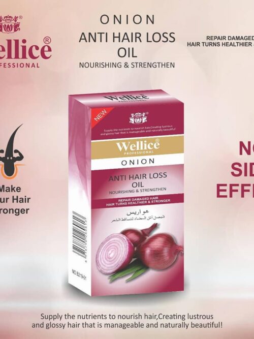 Wellice Onion Anti-Hair Loss Hair Oil, Nourishing & Strengthe