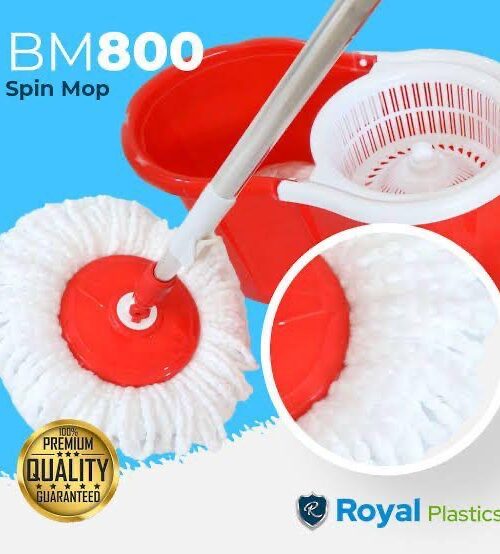 ROYAL MOP PLASTIC SPINNER WITH 2 MOP HEADS