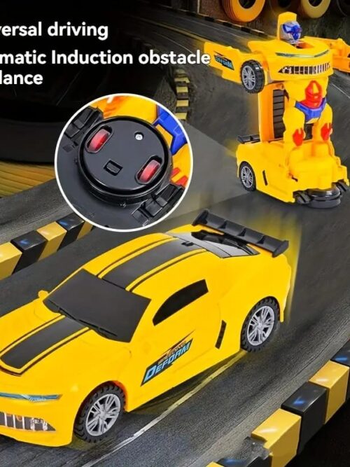Car Transforming Robot Toy, Multifunctional Toy with Lights, Music, Automatic   *_(Cell Operated)