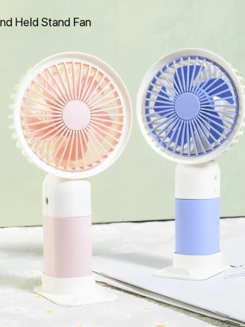 Cute Mini Fan  Rechargeable Fan With Mobile Phone Holder